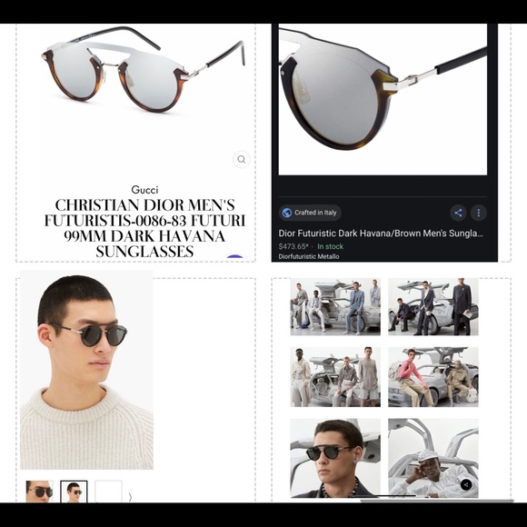 DIOR FUTURISTIC HAVANA MIRROR SUNGLASSES - Picture 5 of 16